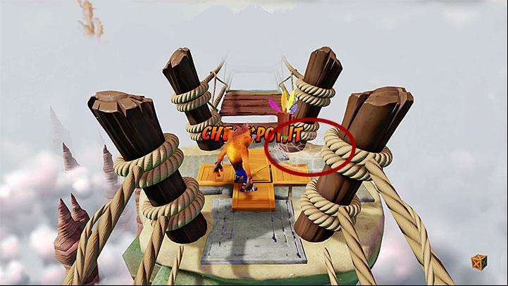 At one point you will reach a wall made of metal crates, two TNT crates and one normal crate - Road to Nowhere | Wumpa Island | Levels - Crash Bandicoot - Wumpa Island - Crash Bandicoot N. Sane Trilogy Game Guide