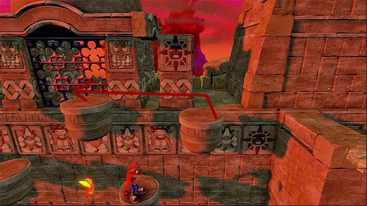 Move on to the right till you reach an area will levitating groups of platforms - Sunset Vista | Wumpa Island | Levels - Crash Bandicoot - Wumpa Island - Crash Bandicoot N. Sane Trilogy Game Guide