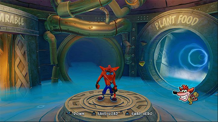 Overall view of the Sewer Warp Room - Sewer Warp Room | Crash Bandicoot 2 | Levels - Crash Bandicoot 2 - Sewer Warp Room - Crash Bandicoot N. Sane Trilogy Game Guide