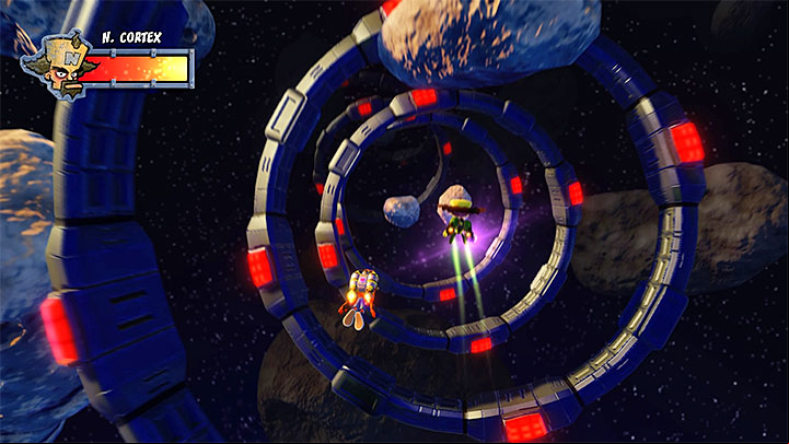 The fight with Neo Cortex is similar to a chase because he keeps running away and wont attack Crash - Dr. Neo Cortex (final boss) | Boss Fights in Crash Bandicoot 2 - Crash Bandicoot 2 - Crash Bandicoot N. Sane Trilogy Game Guide