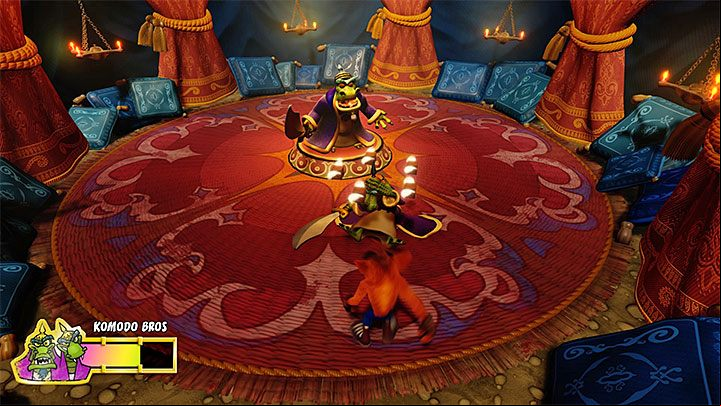 This duel consists of two phases that start interchangeably - Komodo No Mo | Crash Bandicoot 2 Trophy Guide - Crash Bandicoot 2: Cortex Strikes Back - Crash Bandicoot N. Sane Trilogy Game Guide