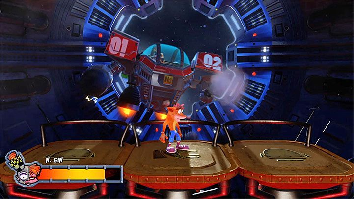 Once youve damaged it enough, one of the mechs cannons is destroyed - Mech Wrecked | Crash Bandicoot 2 Trophy Guide - Crash Bandicoot 2: Cortex Strikes Back - Crash Bandicoot N. Sane Trilogy Game Guide