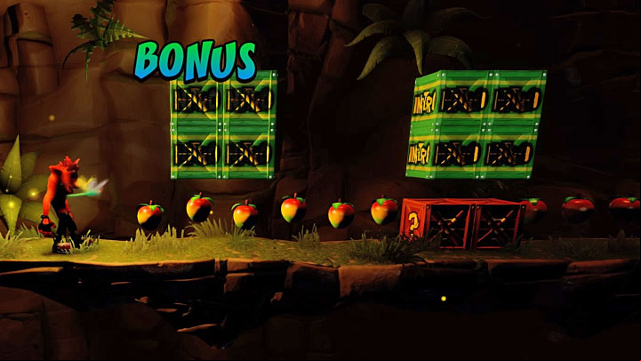 When you return on the main path in this level you must reach the fork again, the one where you started the Death Route - Night Fight | Crash Bandicoot 2 | Levels - Crash Bandicoot 2 - High-Tech Warp Room - Crash Bandicoot N. Sane Trilogy Game Guide