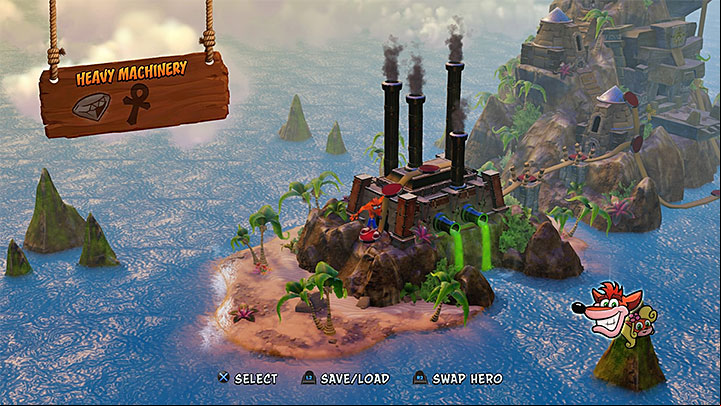 Cortex Island view - Crash Bandicoot - Cortex Island - Island description - Crash Bandicoot - Cortex Island - Crash Bandicoot N. Sane Trilogy Game Guide