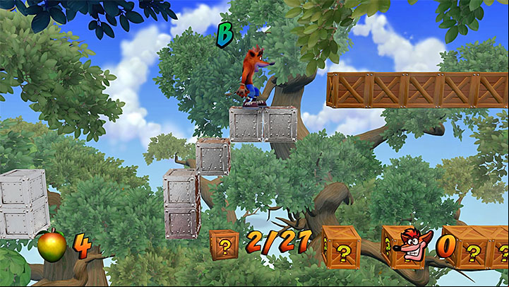 Continue along the path and find Tawnas second token, by th next checkpoint - The High Road | Cortex Island | Levels - Crash Bandicoot - Cortex Island - Crash Bandicoot N. Sane Trilogy Game Guide