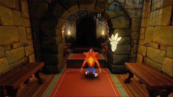 Start by smashing the nearest crate with Aku Aku mask - Lights Out | Cortex Island | Levels - Crash Bandicoot - Cortex Island - Crash Bandicoot N. Sane Trilogy Game Guide