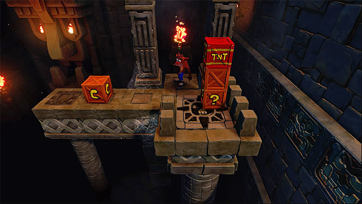 You should be familiar with attractions served in this stage, because you have already been to dark ruins earlier in the game - Jaws of Darkness | Cortex Island | Levels - Crash Bandicoot - Cortex Island - Crash Bandicoot N. Sane Trilogy Game Guide