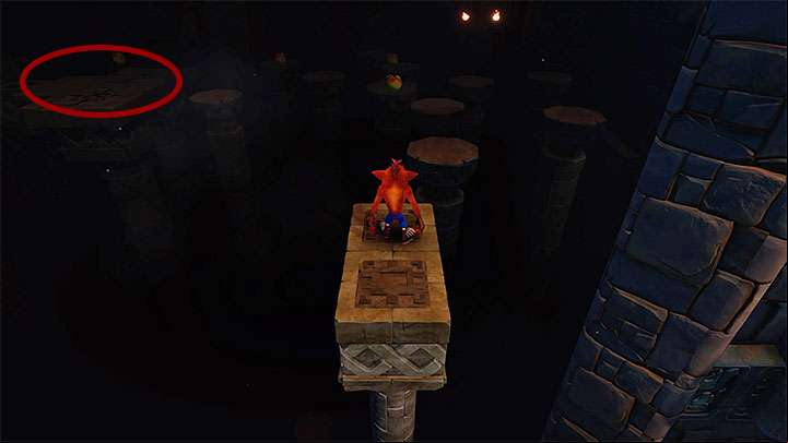 Go left and to bounce off the spider to jump over thechasm - Jaws of Darkness | Cortex Island | Levels - Crash Bandicoot - Cortex Island - Crash Bandicoot N. Sane Trilogy Game Guide