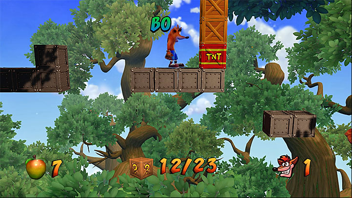 After you return to the main part of the ruins, head up and go right - Jaws of Darkness | Cortex Island | Levels - Crash Bandicoot - Cortex Island - Crash Bandicoot N. Sane Trilogy Game Guide