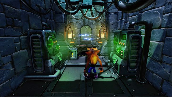 Start by hitting the metal chest - The Lab | Cortex Island | Levels - Crash Bandicoot - Cortex Island - Crash Bandicoot N. Sane Trilogy Game Guide