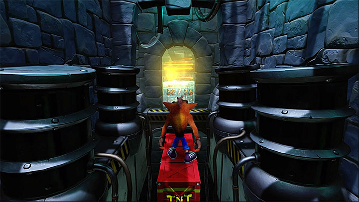Between you and the portal that ends this level there is only one room with traps - The Lab | Cortex Island | Levels - Crash Bandicoot - Cortex Island - Crash Bandicoot N. Sane Trilogy Game Guide