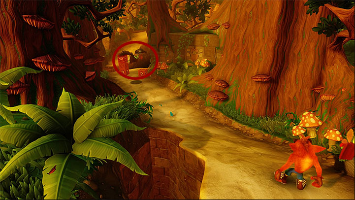 The first encounter with the aforementioned enemy takes place soon after the beginning of the stage - The Pits | Crash Bandicoot 2 | Levels - Crash Bandicoot 2 - Jungle Warp Room - Crash Bandicoot N. Sane Trilogy Game Guide