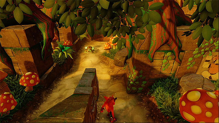 Return to the aforementioned junction and choose the second path - The Pits | Crash Bandicoot 2 | Levels - Crash Bandicoot 2 - Jungle Warp Room - Crash Bandicoot N. Sane Trilogy Game Guide