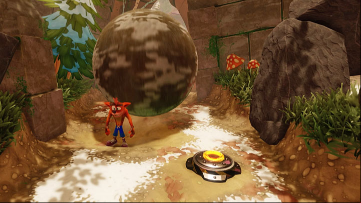 The escape sequence begins shortly after emerging from the portal - Crash Dash | Crash Bandicoot 2 | Levels - Crash Bandicoot 2 - Jungle Warp Room - Crash Bandicoot N. Sane Trilogy Game Guide