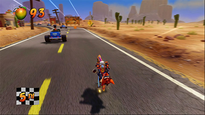 From the very beginning of the stage, keep an eye out for destructible crates in the distance - Hog Ride | Crash Bandicoot 3 | Levels - Crash Bandicoot 3 - Arabic location - Crash Bandicoot N. Sane Trilogy Game Guide