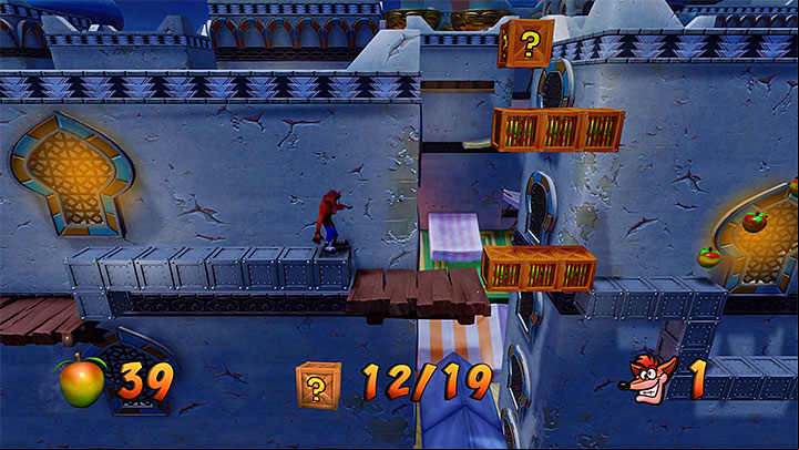Jump in order to catch bars and move right - High Time | Crash Bandicoot 3 | Levels - Crash Bandicoot 3 - Oriental location - Crash Bandicoot N. Sane Trilogy Game Guide
