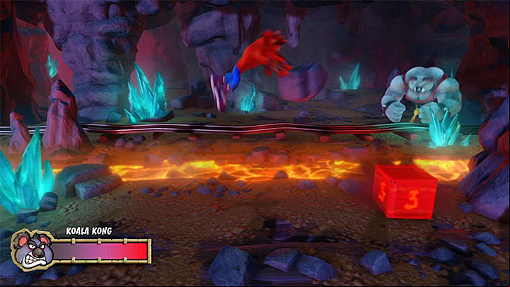 Jump to the sides in order to avoid the small rocks - Koala Konked | Crash Bandicoot Trophy Guide - Crash Bandicoot - Crash Bandicoot N. Sane Trilogy Game Guide