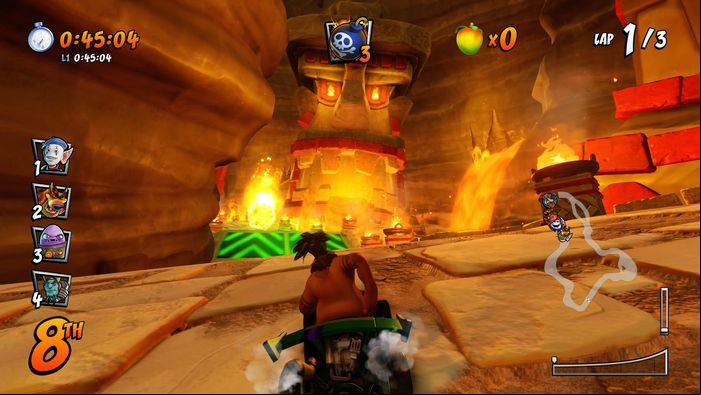 The letter T is a formality, grab it at the crates at the end of the route - CTR Mode - Crash Team Racing in Crash Team Racing Nitro-Fueled - Game modes - Crash Team Racing Nitro-Fueled Guide