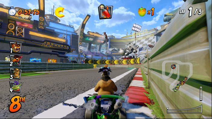 The last letter is on the last straight next to the finish line - CTR Mode - Crash Team Racing in Crash Team Racing Nitro-Fueled - Game modes - Crash Team Racing Nitro-Fueled Guide