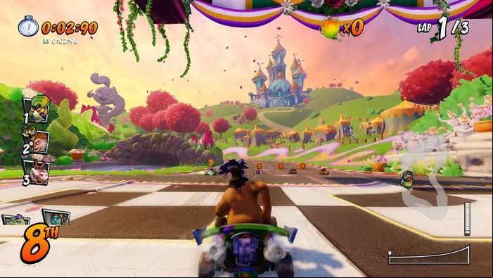 The letter T is at the exit of the tunnel on the right - CTR Mode - Crash Team Racing in Crash Team Racing Nitro-Fueled - Game modes - Crash Team Racing Nitro-Fueled Guide