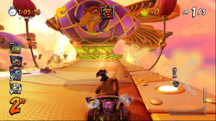 The letter R is at the beginning of the route - CTR Mode - Crash Team Racing in Crash Team Racing Nitro-Fueled - Game modes - Crash Team Racing Nitro-Fueled Guide