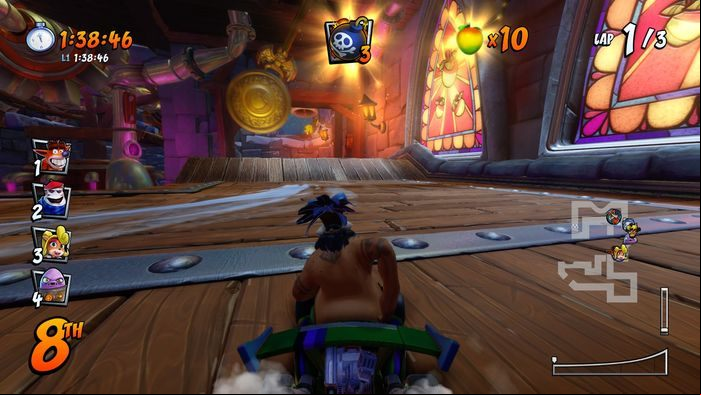 The letter C is on the ramp after the spiral, turn left and jump to get it - CTR Mode - Crash Nitro Cart in Crash Team Racing Nitro-Fueled - Game modes - Crash Team Racing Nitro-Fueled Guide