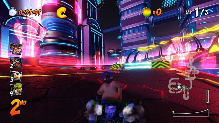 The third letter is on the second laser obstacle, this time drive under it - CTR Mode - Crash Nitro Cart in Crash Team Racing Nitro-Fueled - Game modes - Crash Team Racing Nitro-Fueled Guide