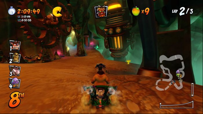 The letter R is in a tunnel with obstacles, head to the right wall and you wont miss it - CTR Mode - Crash Nitro Cart in Crash Team Racing Nitro-Fueled - Game modes - Crash Team Racing Nitro-Fueled Guide