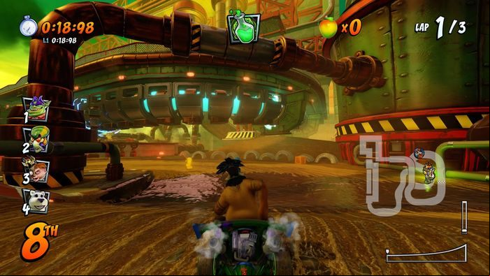 The letter T is lying on a shortcut - CTR Mode - Crash Nitro Cart in Crash Team Racing Nitro-Fueled - Game modes - Crash Team Racing Nitro-Fueled Guide