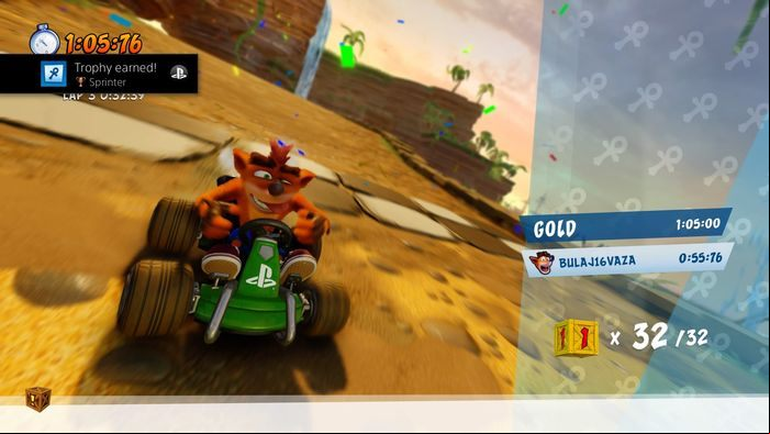 Trophy type: brown - Trophies and achievements in Crash Team Racing Nitro Fueled - Appendix - Crash Team Racing Nitro-Fueled Guide