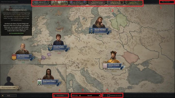 Main scenarios - Crusader Kings 3: Starting your first playthrough - Basics - Crusader Kings 3 Guide