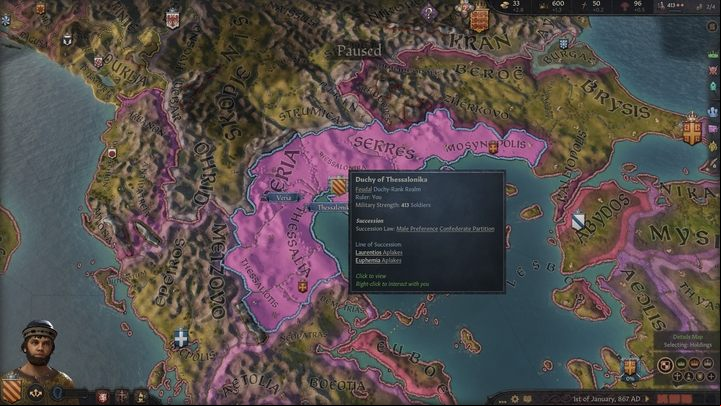 The Baron is the Count's vassal, and the Count is the Duke's vassal - Crusader Kings 3: Titles - Kingdom management - Crusader Kings 3 Guide