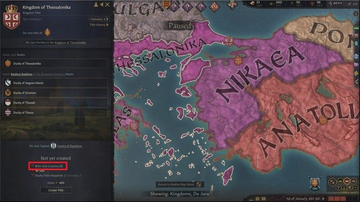 De jure also affects your ability to Create Titles - Crusader Kings 3: Titles - Kingdom management - Crusader Kings 3 Guide