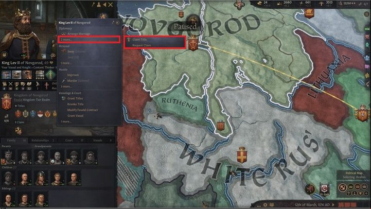 You can obtain claims in several ways - Crusader Kings 3: Titles - Kingdom management - Crusader Kings 3 Guide