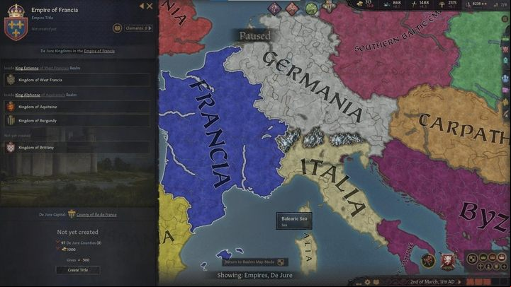 Empires mode - Crusader Kings 3: Map modes - Basics - Crusader Kings 3 Guide