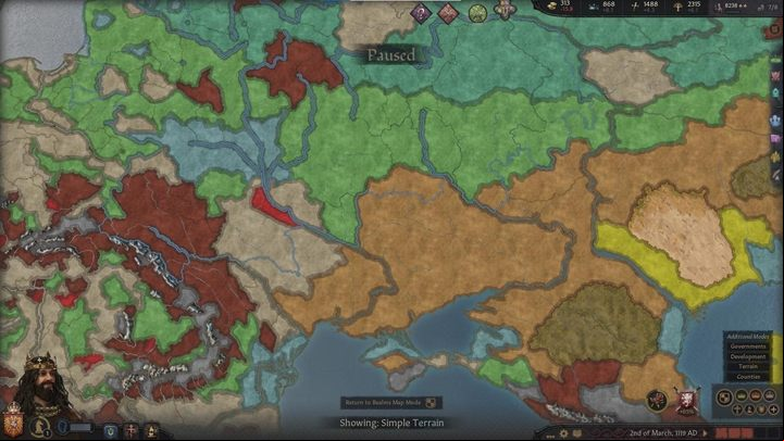 Terrain mode - Crusader Kings 3: Map modes - Basics - Crusader Kings 3 Guide