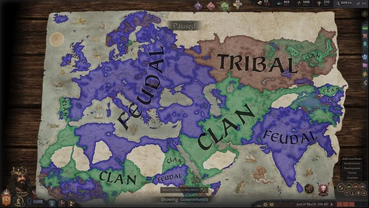 Governments mode - Crusader Kings 3: Map modes - Basics - Crusader Kings 3 Guide