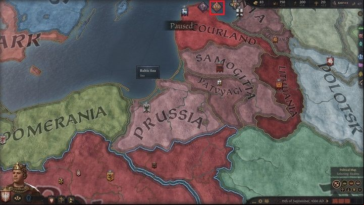 The orange icon with three arrows opens the lifestyle window. - Crusader Kings 3: First steps - Basics - Crusader Kings 3 Guide