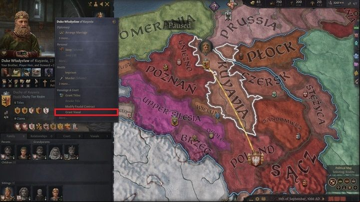 To do so, open your brother's context menu and select Grant Vassal (1) - Crusader Kings 3: First steps - Basics - Crusader Kings 3 Guide