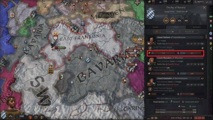 To check what vassals you have, open the kingdom management window and select the Vassals tab - Crusader Kings 3: Vassals - Kingdom management - Crusader Kings 3 Guide