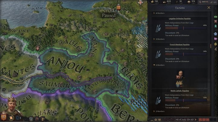 Your vassals may the peasant factions, but the peasants are their main strength. Peasant rabble is represented by an icon of peasants with pitchforks. - Crusader Kings 3: Vassals - Kingdom management - Crusader Kings 3 Guide