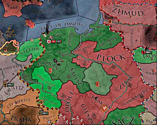 It happens that dukes (green) collect more power than a monarch (red). - Choice of person, region and time - Basics - Crusader Kings II - Game Guide and Walkthrough