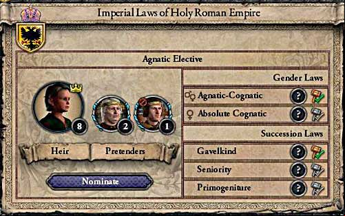 In big countries election is the worst possible political system - you have to change it quickly. - Succession - House - Crusader Kings II - Game Guide and Walkthrough