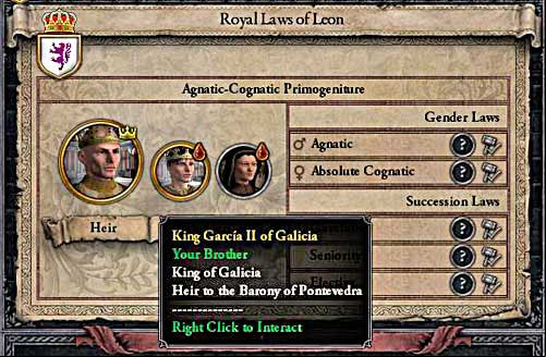 On the Iberian Peninsula accumulating power thanks to the marriages is a simple thing. - Succession - House - Crusader Kings II - Game Guide and Walkthrough