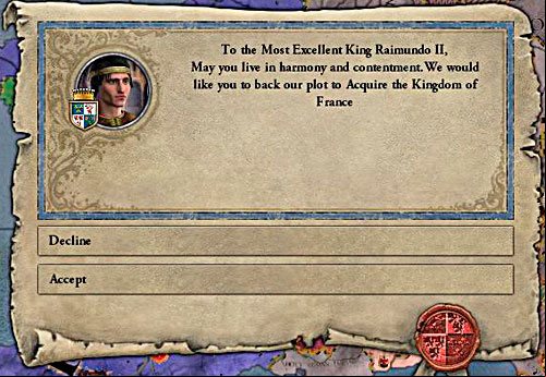 Sometimes NPC's convincing you to take a part in the war intrigue. Its worth to consider their proposition. - How to declare a war? - Military - Crusader Kings II - Game Guide and Walkthrough