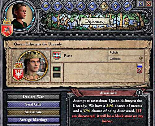 Politics is merciless: if its needed to kill your mother, you have to do it. - Introduction - Diplomacy - Crusader Kings II - Game Guide and Walkthrough
