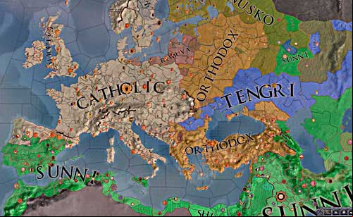 Catholicism is the most popular religion - Basics - Religion - Crusader Kings II - Game Guide and Walkthrough