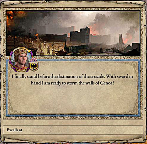 Even getting at the place means piety points and prestige income. - Crusade - Religion - Crusader Kings II - Game Guide and Walkthrough