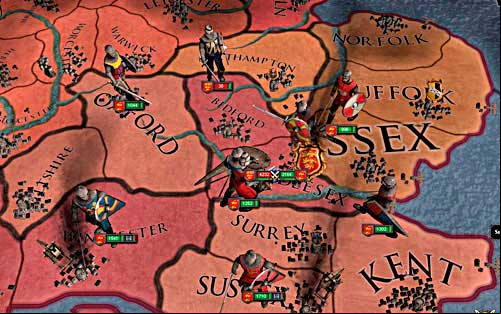 English has no chances against Conquerer. - Stamford Bridge - Official scenarios - Crusader Kings II - Game Guide and Walkthrough
