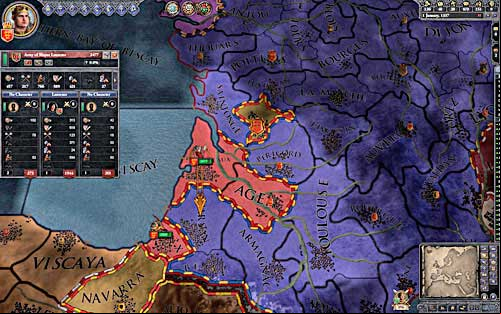 One of attacks should go from the south, it should surprise an enemy. - The Hundred Years War - Official scenarios - Crusader Kings II - Game Guide and Walkthrough